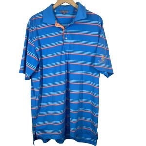 Peter Millar Summer Comfort Men's Blue  Polo Ritz Carlton Bachelor Gulch L